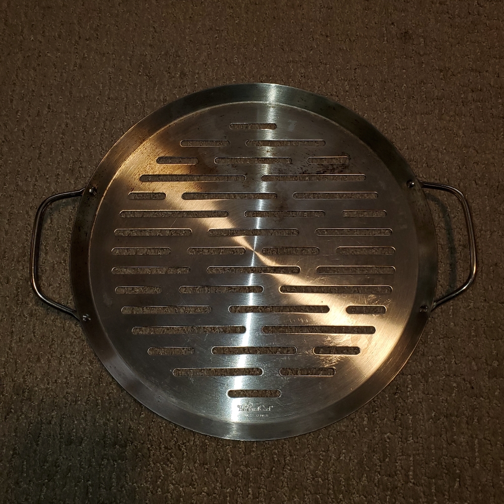 Pampered Chef Stainless Steel 12” BBQ Grill Pizza Pan #2716 Pre-owned